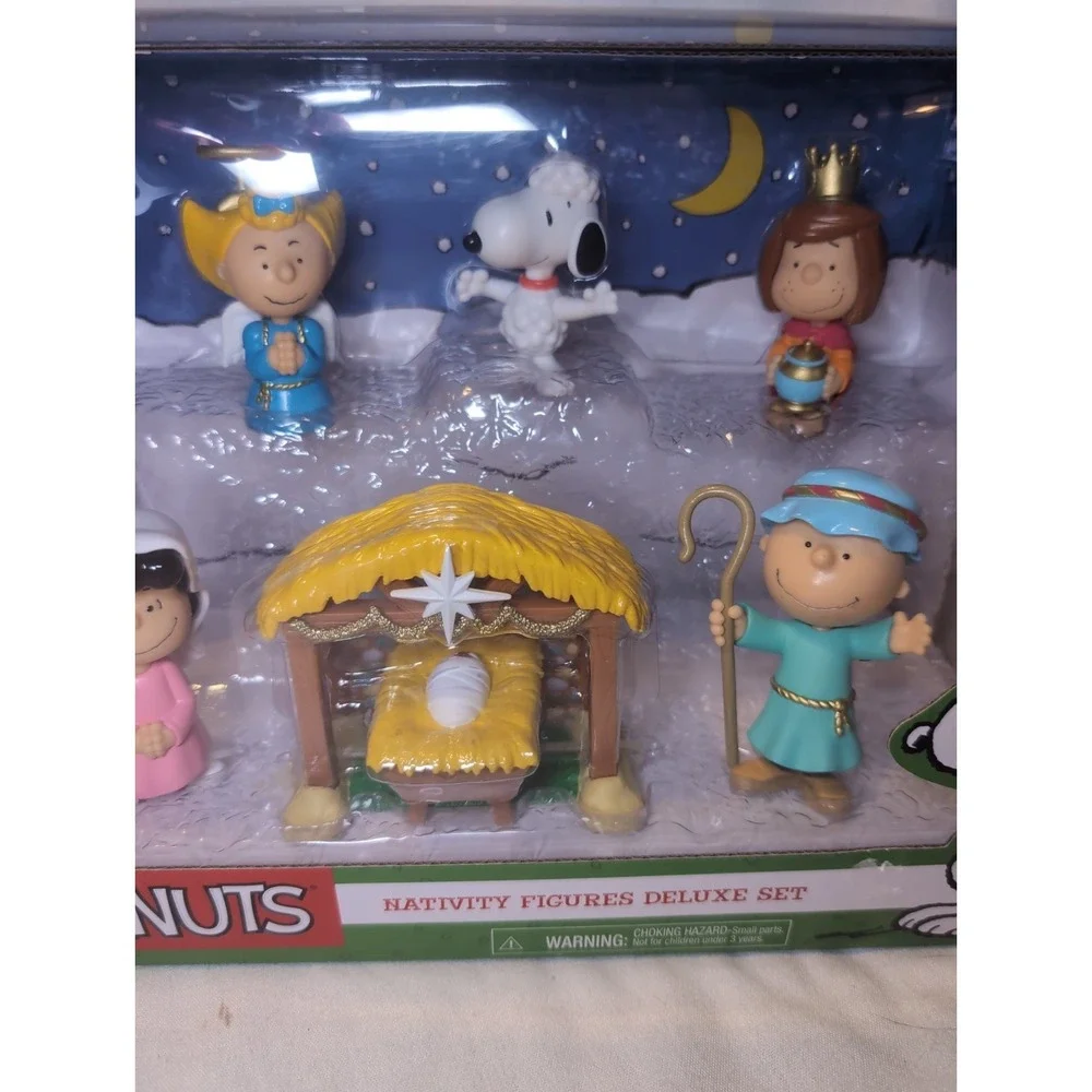 2016 Peanuts Holiday Nativity Figures Deluxe Set  Christmas Just Play